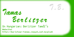 tamas berlitzer business card